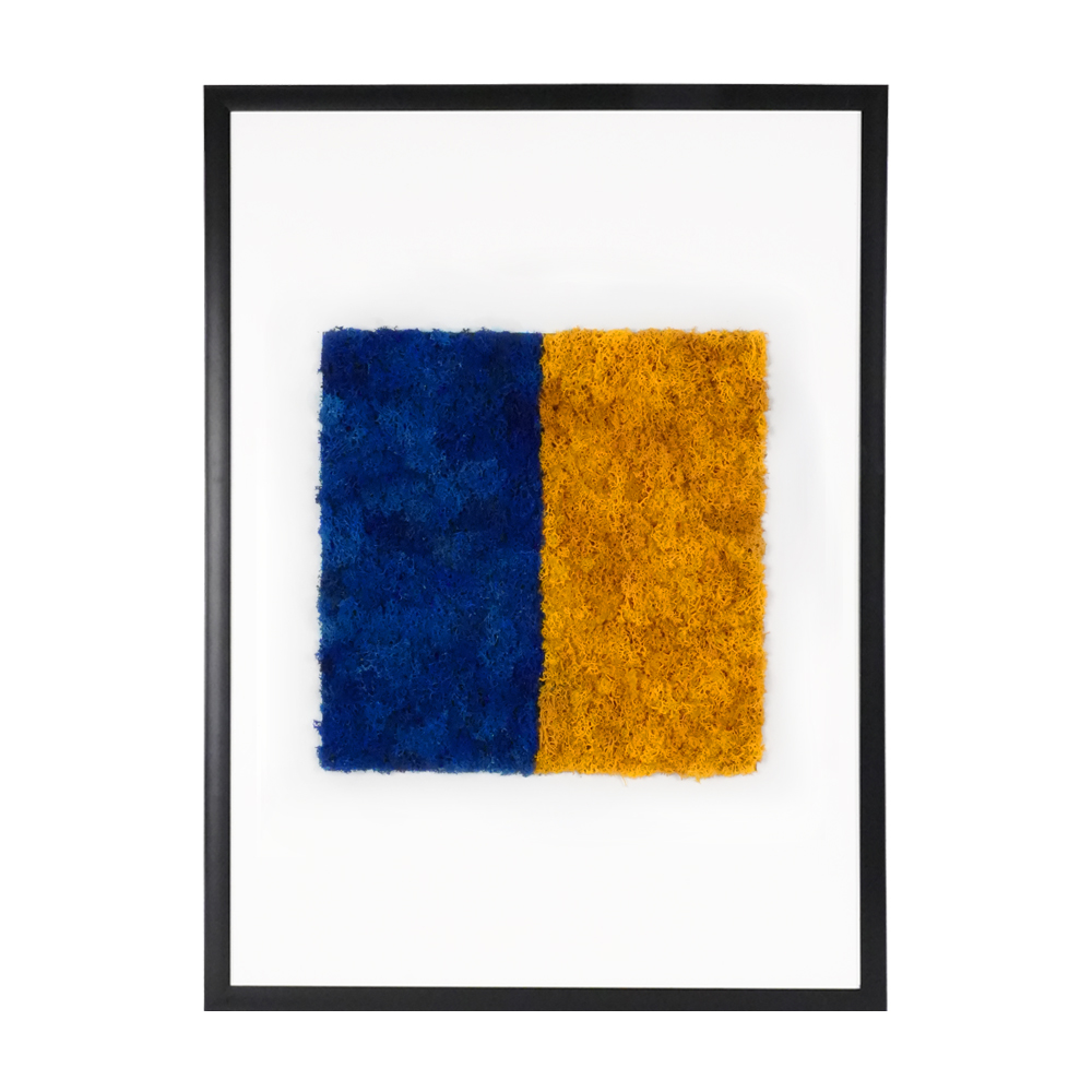 Geometrik Serisi / Sarı - Lacivert 50x70 cm